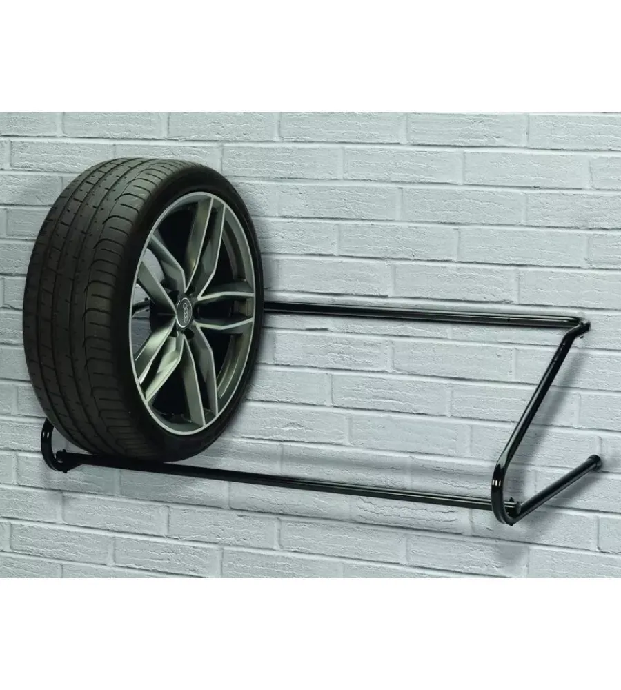 Garage E Manutenzione- Portagomme a muro essenza "f1" 4 ruote 120x60x35 cm