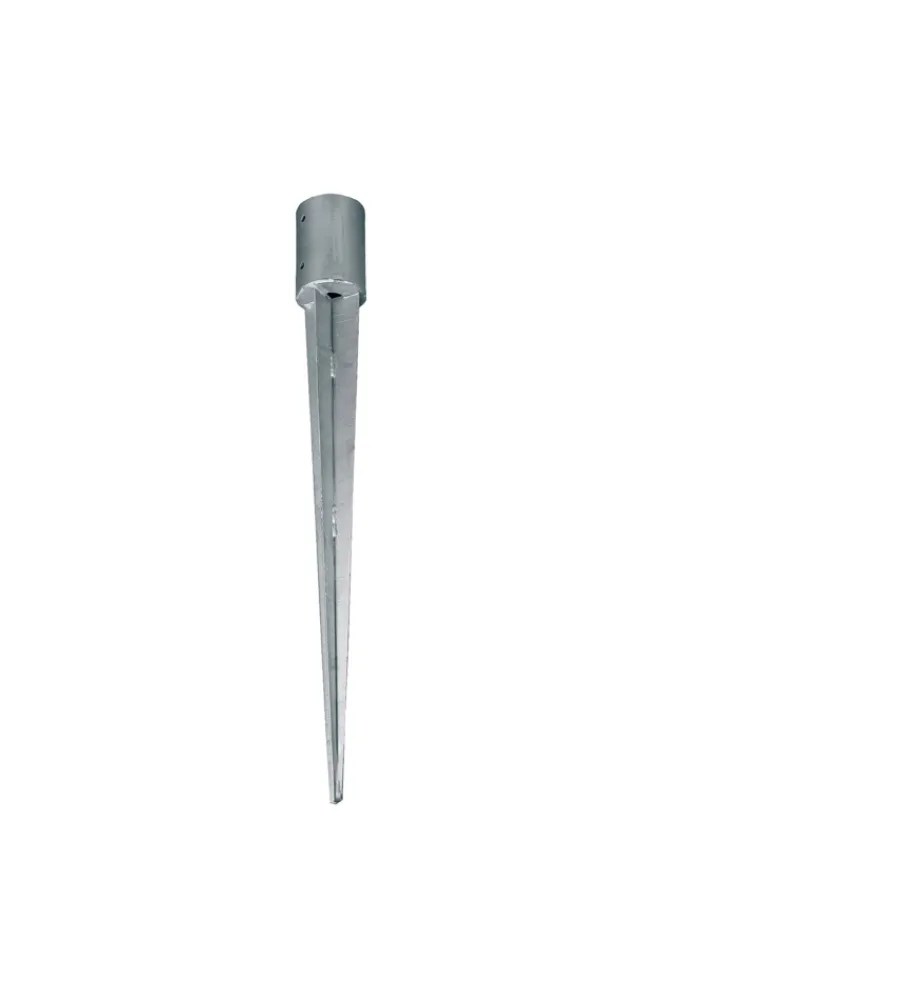 Sale Portapali ancoraggio a punta per pali tondi ø 80 x 750 mm. Ferramenta Per Esterno