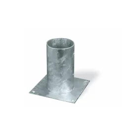 Ferramenta Per Esterno|Portapali ancoraggio d'appoggio per pali tondi ø 80 x 150 x 150 mm.