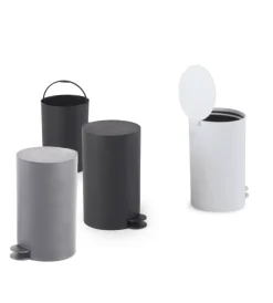 Accessori Bagno- Portarifiuti "sharon" in polipropilene grigio effetto matt 3 l