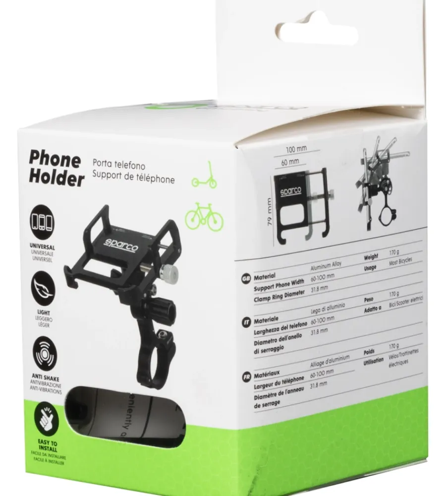 Sparco Bici|Portasmartphone universale per bici girevole 90°