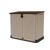 Contenitori Da Esterno- Portattrezzi multiuso keter "store it out midi" in resina beige 132x71,5x113,5 cm