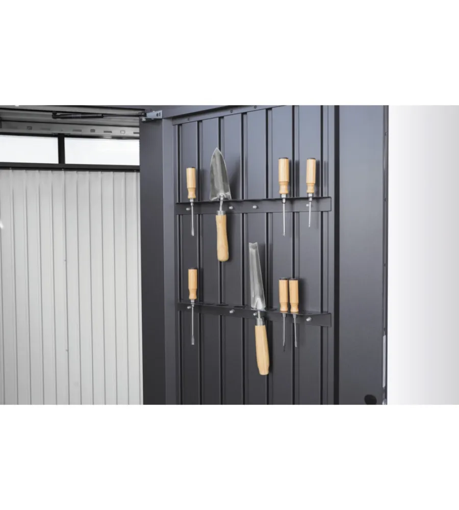Casette Da Giardino-Biohort Portautensili per casetta avantgarde, highline, highboard, confezione da 2 unità - grigio scuro - . 47051