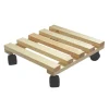 Attrezzatura Giardinaggio|Portavaso in legno ruote piroettanti