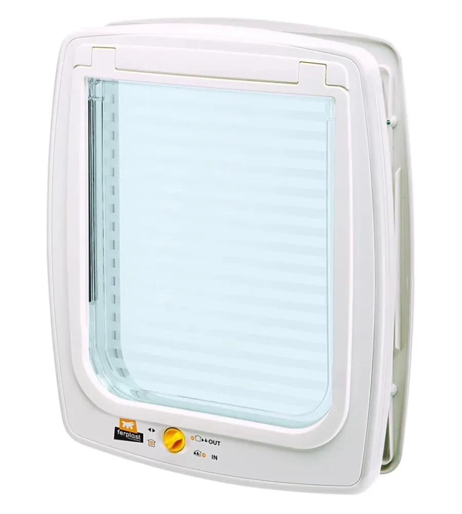 Portina per cani di taglia media e grande "swing 15" con chiusura 4 vie e protezione aria in plastica bianco 41,2x9,6x48,2 cm Cucce E Accessori Relativi
