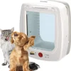 Portina per gatti grandi e cani di taglia piccola "swing microchip large" con chiusura 4 vie e protezione aria in plastica bianco 26,5x16,2x31,5 cm Cucce E Accessori Relativi