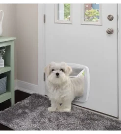 Cucce E Accessori Relativi-Ferplast Portina per grandi gatti e piccoli cani "swing 9" con chiusura 4 vie, protezione aria, chiusura ammortizzata in plastica bianco 26,2x10,2x31,2 cm