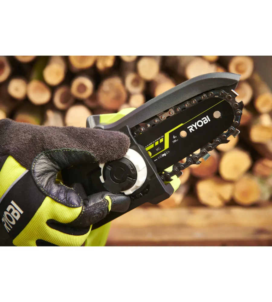 Potatori-Ryobi Potatore a catena a batteria "ry18psx10a-120" barra 10 cm 18v 2ah
