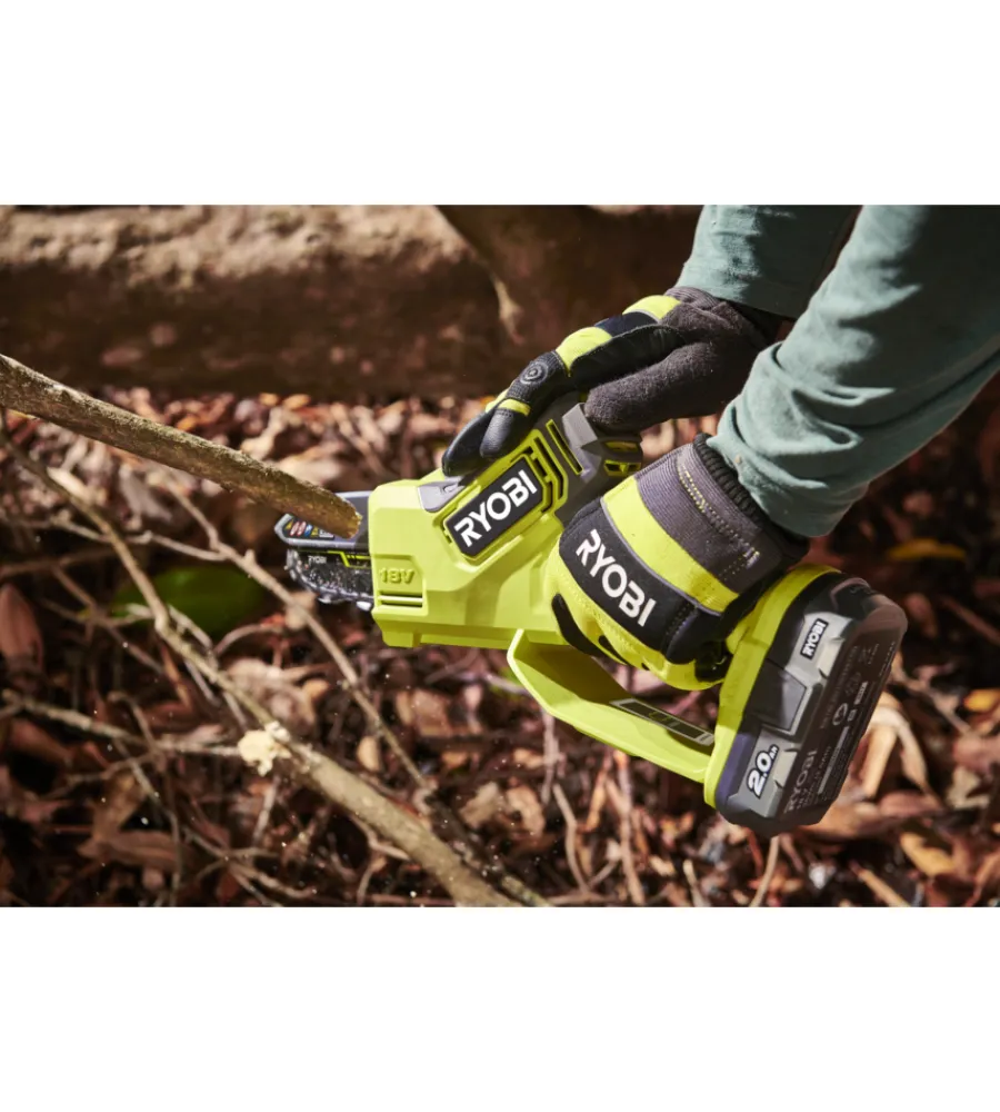 Potatori-Ryobi Potatore a catena a batteria "ry18psx10a-120" barra 10 cm 18v 2ah