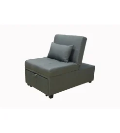 Hot Pouf 3 in 1 "king" trasformabile in poltrona e letto grigio 112x81x88 cm Poltrone E Pouf