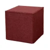 Online Pouf pieghevole "dado" in tessuto rimovibile bordeaux, 41x41x41 cm Poltrone E Pouf
