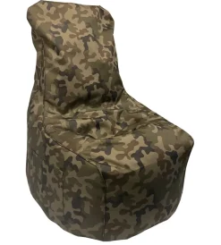 Mobili Da Giardino E Accessori- Pouf poltrona sacco "layla" verde militare 65x65x95 cm
