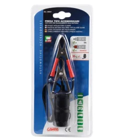 Lampa Elettrico|Presa corrente con clips batteria 12/24v  39057