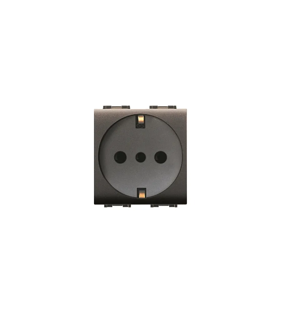 New Presa ita/shucko trivalente sicurezza 2p + t 10a serie mylife. Serie Civili