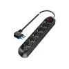 Poly Pool Multiprese Ed Adattatori|Presa multipla pluristandard con 6 prese colore nero