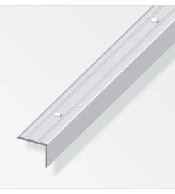 Clearance Profili per scale 25 x 20 alluminio argento forato 1 metro. Ferramenta Per Mobili E Infissi