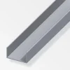 Ferramenta Per Mobili E Infissi-Alfer aluminium Profilo a u 23.5x43.5 alluminio naturale - 1 metro.