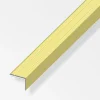 Ferramenta Per Mobili E Infissi-Alfer aluminium Profilo di chiusura per angoli 25x18alluminio ottonato- 2 metri.