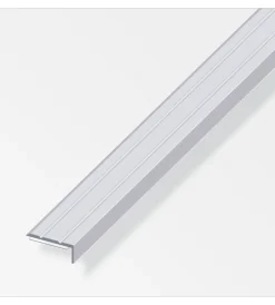 Alfer aluminium Ferramenta Per Mobili E Infissi|Profilo di chiusura per angoli 25x8 alluminio argentato - 2 metri.