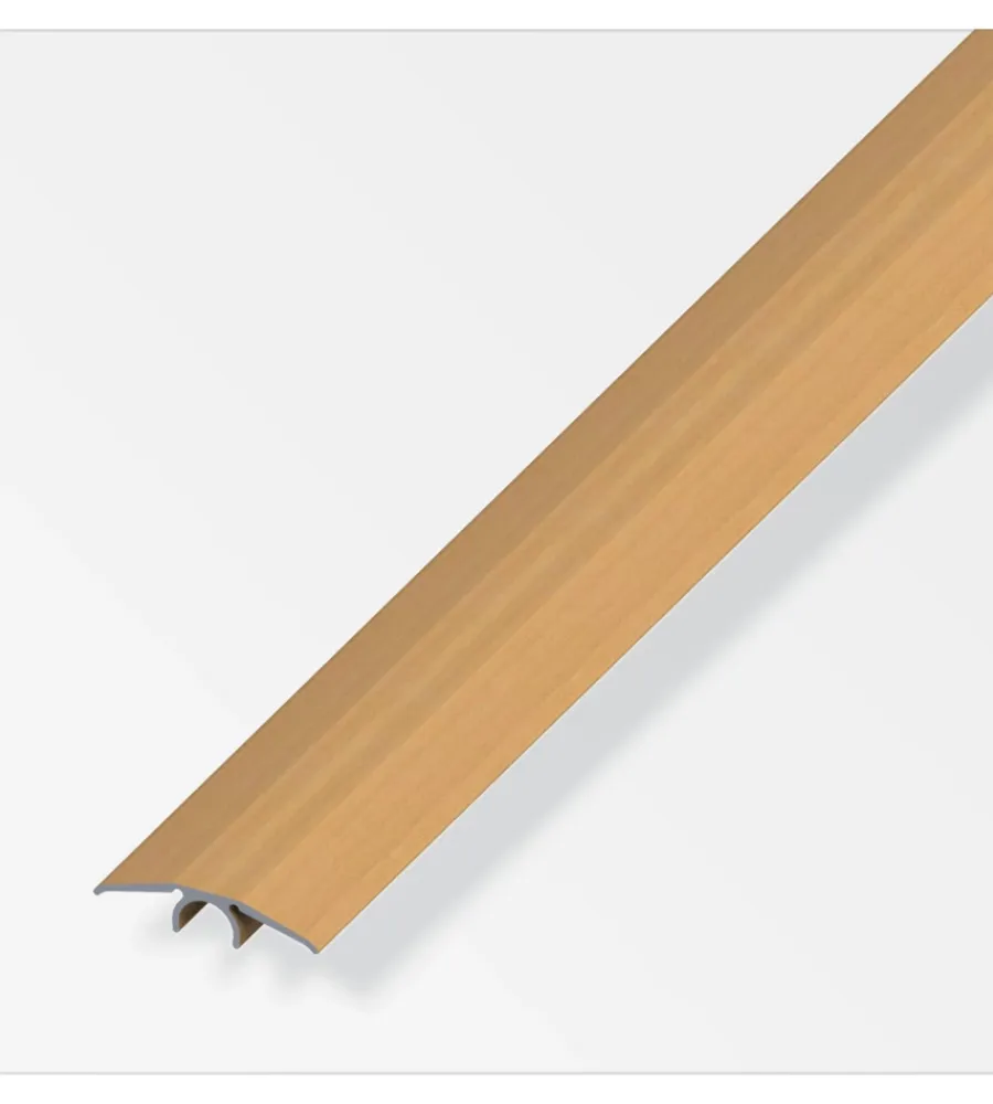 Ferramenta Per Mobili E Infissi-Alfer aluminium Profilo di compensazione alluminio faggio 33mm - 1 metro.