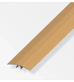 Alfer aluminium Ferramenta Per Mobili E Infissi|Profilo di raccordo alluminio faggio 46mm - 1 metro.