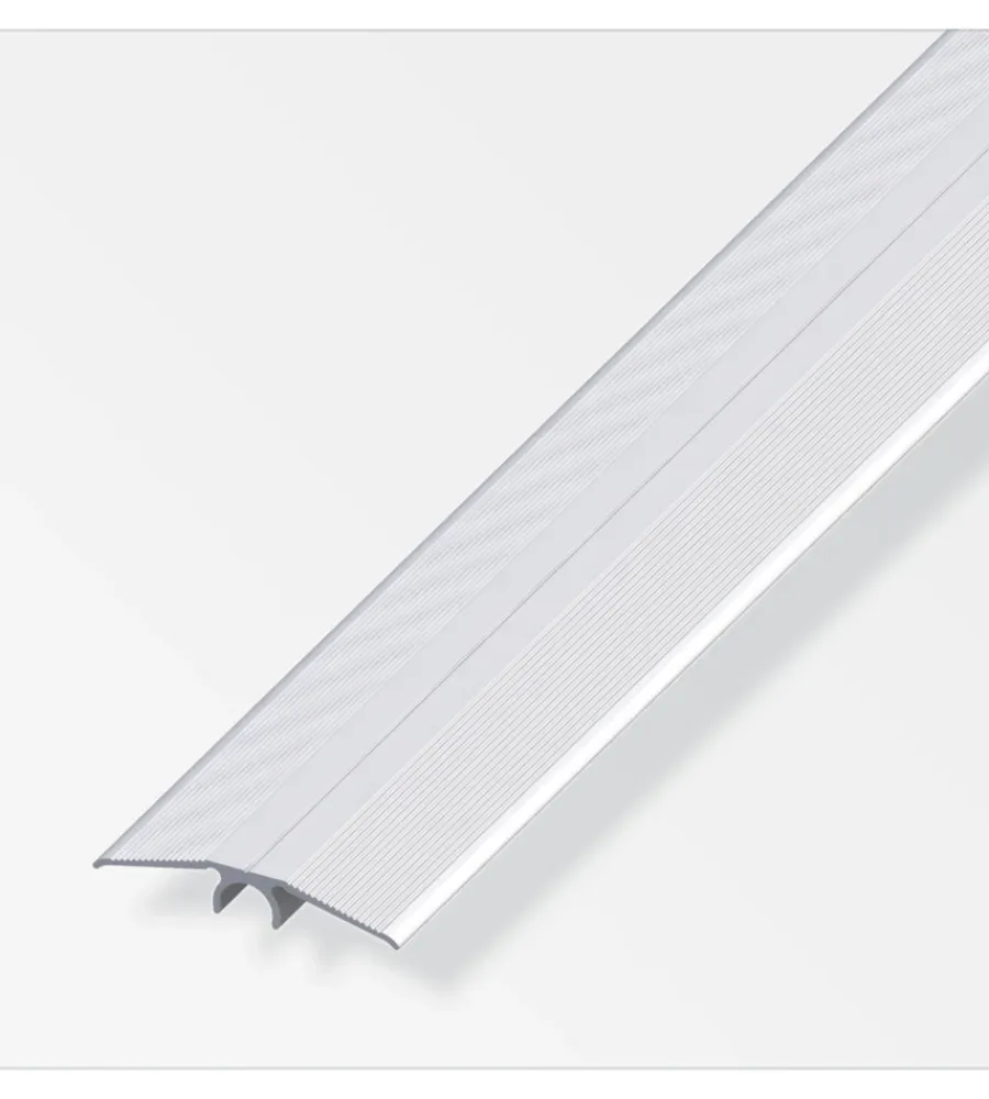 Ferramenta Per Mobili E Infissi-Alfer aluminium Profilo di raccordo alluminio argento 46mm - 2 metri.