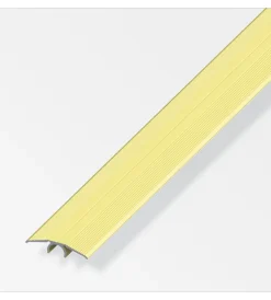 Ferramenta Per Mobili E Infissi-Alfer aluminium Profilo di raccordo alluminio ottonato 46mm - 1 metro.