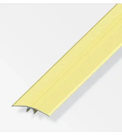 Alfer aluminium Ferramenta Per Mobili E Infissi|Profilo di raccordo alluminio ottonato 46mm - 2 metri.