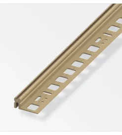 Ferramenta Per Mobili E Infissi-Alfer aluminium Profilo di supporto  8,5-11, pvc caramello - 1 metro.