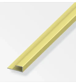 Alfer aluminium Ferramenta Per Mobili E Infissi|Profilo per bordi 7 alluminio ottonato - 1 metro.