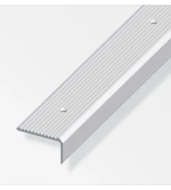 Alfer aluminium Ferramenta Per Mobili E Infissi|Profilo per scala  41 x 23  alluminio argento   forato