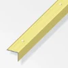 Ferramenta Per Mobili E Infissi-Alfer aluminium Profilo per scala 25x20 alluminio ottonato forato - 2 metri.