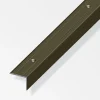 Alfer aluminium Ferramenta Per Mobili E Infissi|Profilo per scala 25x20 alluminio bronzo forato 1 metro.