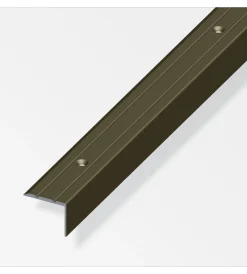 Alfer aluminium Ferramenta Per Mobili E Infissi|Profilo per scala 25x20 alluminio bronzo forato 1 metro.