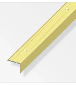 Clearance Profilo per scale 25x20 alluminio ottonato forato 1 metro. Ferramenta Per Mobili E Infissi