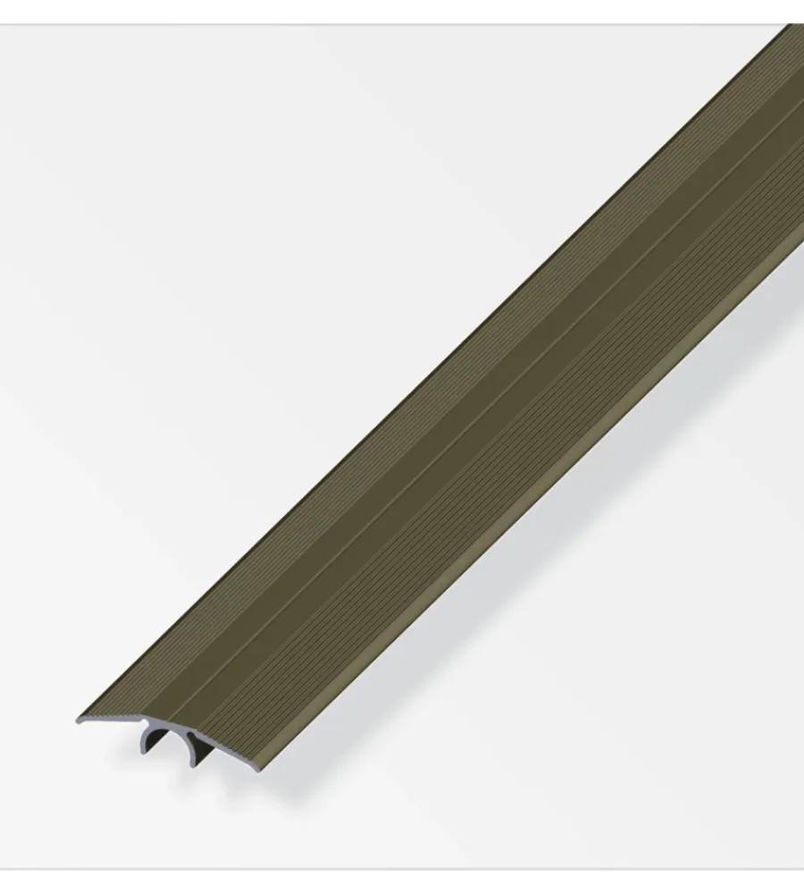 Ferramenta Per Mobili E Infissi-Alfer aluminium Profilo raccordo 33 mm alluminio bronzo - 1 metro.