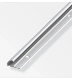 Ferramenta Per Mobili E Infissi-Alfer aluminium Profilo terminale   26 x 13  alluminio argento   forato  1 metro.
