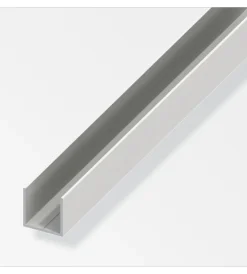 Ferramenta Per Mobili E Infissi-Alfer aluminium Profilo u 7,5x1 pvcbia 2,5m