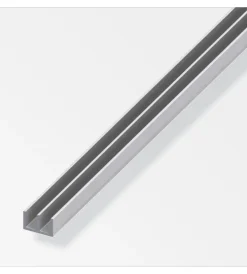 Ferramenta Per Mobili E Infissi-Alfer aluminium Profilo uu 10x16x10 alluminio arg - 1 metro.