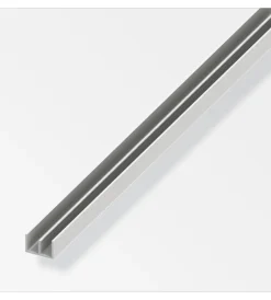 Ferramenta Per Mobili E Infissi-Alfer aluminium Profilo uu 10x15x10 pvc bianco - 1 metro.