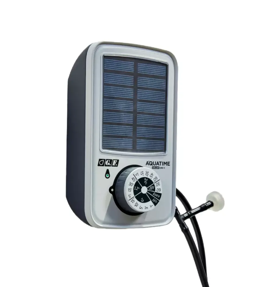 Sale Programmatore d'irrigazione solare "aquatime solar uno.3 kit20" con 13 programmi per 20 vasi Irrigazione