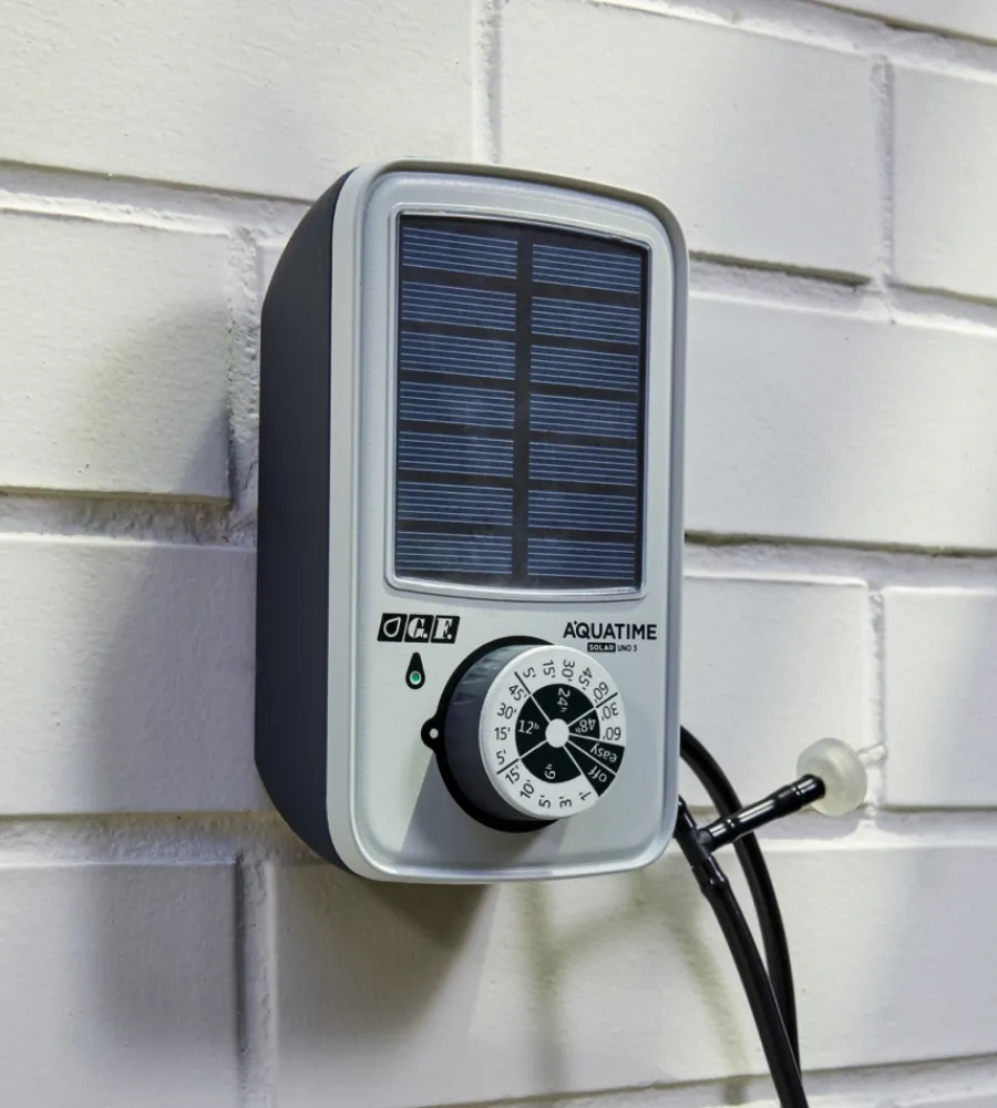 Sale Programmatore d'irrigazione solare "aquatime solar uno.3 kit20" con 13 programmi per 20 vasi Irrigazione