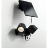 Illuminazione Per Esterno- Proiettore led "shiva" antracite con pannello solare, 2x 1,5w