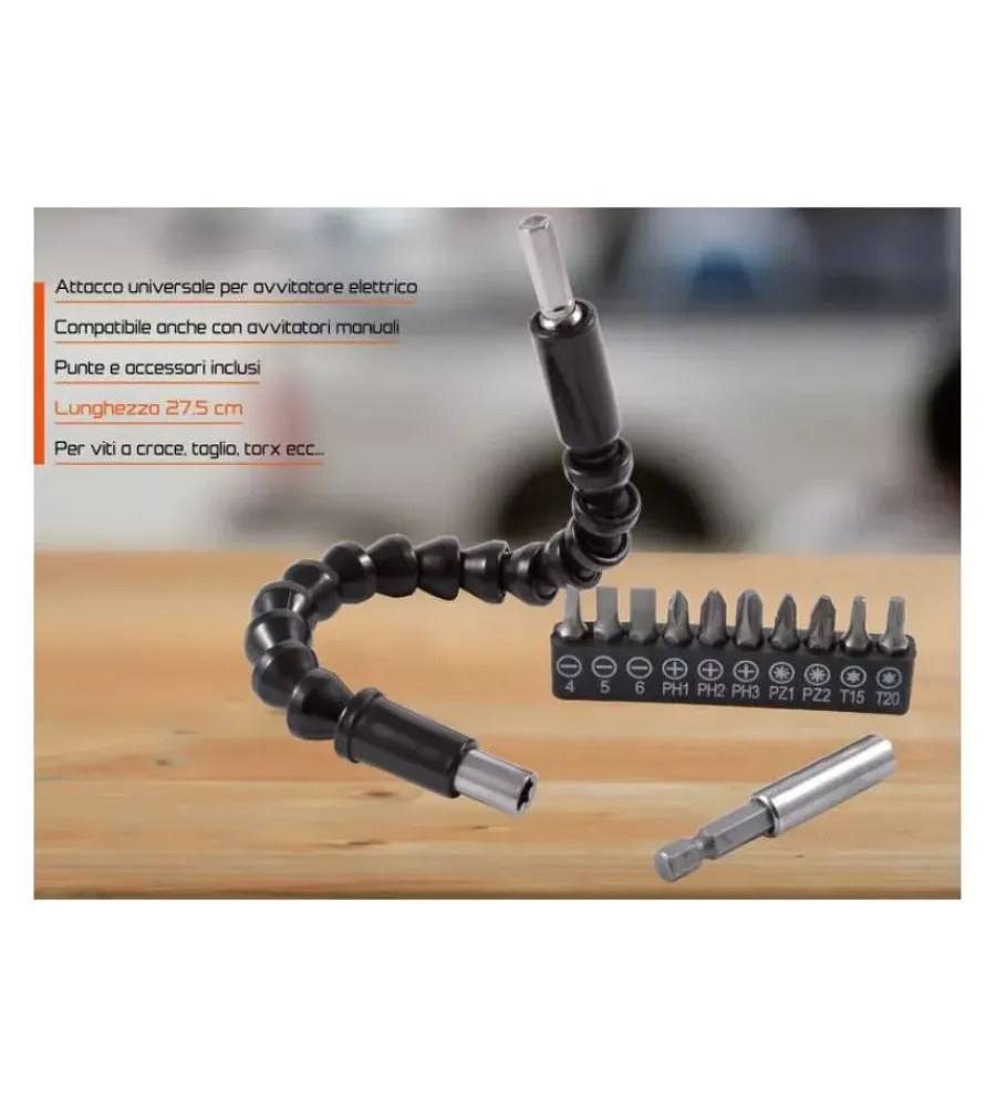 Online Prolunga snodabile per avvitatore euromarketing "flexy driver" 180° Trapani E Avvitatori