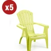 Mobili Da Giardino E Accessori|Promo 5 pezzi poltrona da esterno "dolomiti" colore verde lime, 75x86x86 cm