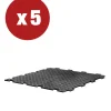 Fontane, Decorazioni E Pavimentazioni-ArtPlast Promo 5 piastrelle in pvc ad incastro tenax line - 500x500x8 mm - colore nero