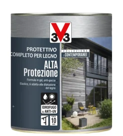 V33 Impregnanti Legno|Protettivo completo per legno alta protezione collezione i contemporanei - abete fume - 0,75 litri