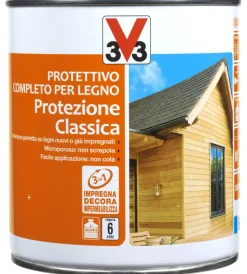 Discount Protettivo completo per legno protezione classica, colore noce antico - 0,75 litri Impregnanti Legno