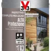 V33 Impregnanti Legno|Protettivo completo per legno alta protezione all' acqua, colore noce medio - 2,5 litri