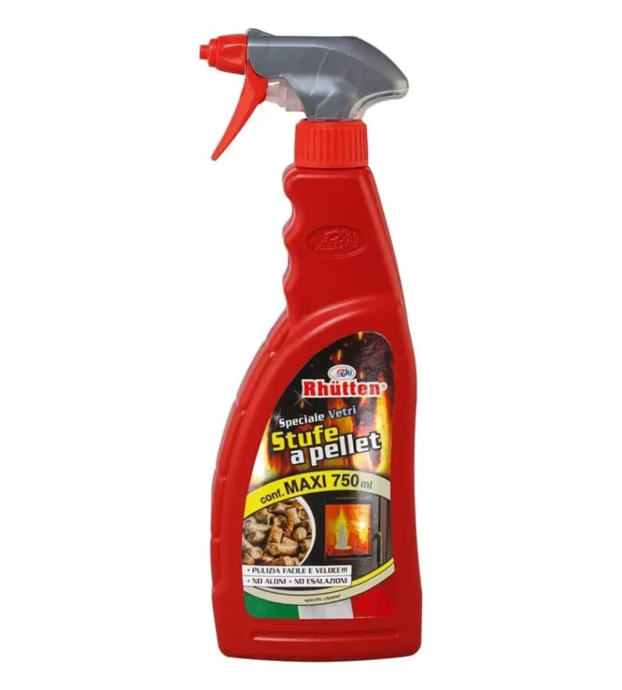 Detersivi E Accessori- Pulitore vetri specifico per stufe a pellet - rhutten 750 ml